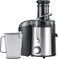 Clikon Fresh Juice Extractor, Large 75Mm Feeding Tube, 2 Liter Pulp Container, 2 Speed Setting, Shockproof Body, 800 Watts, Silver And Black - Ck2253