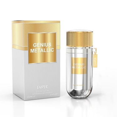 عطر جينيوس ميتاليك او دي بارفان من امبر 100 مل
