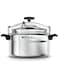 REFURA 2 Piece Combo Of Refura 5 Litre &amp; Microplus 3 Litre Aluminum Pressure Cooker, Pressure Pot, Arabic Cooker Silver MP-624 + RE-605