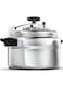 REFURA 2 Piece Combo Of 9 Litre &amp; 5 Litre Aluminum Pressure Cooker, Pressure Pot, Arabic Cooker Silver RE-605 + RE-607