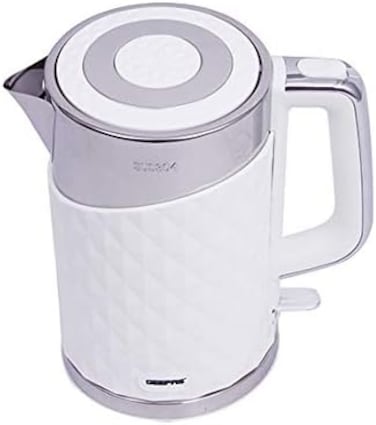 Geepas 2200W 1.7L Cordless Double Wall Electric Kettle, Concealed Heating Element, Lid Safety Lock, Boil, Dry Protection With Auto Shut Off