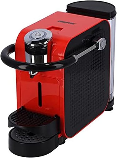 Geepas Gcm41509 Capsule Coffee Maker, 0.65 Liter Capacity, Red/Black