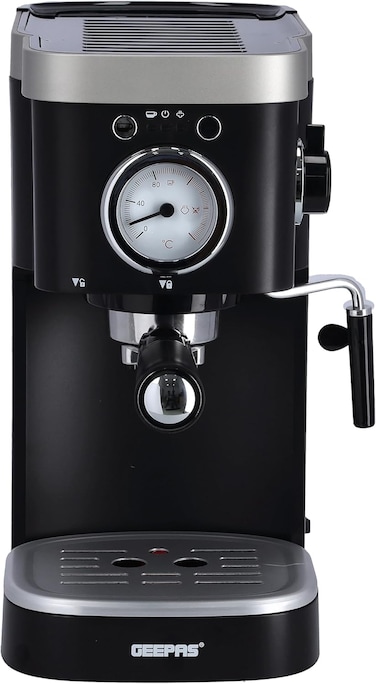 Geepas 1.2L 3 In 1 Coffee Machine, 1100W Coffee Maker For Instant Coffee, Espresso, Macchiato &amp; More, Boil-Dry Protection, Anti-Drip Function, Automatic Turn-Off