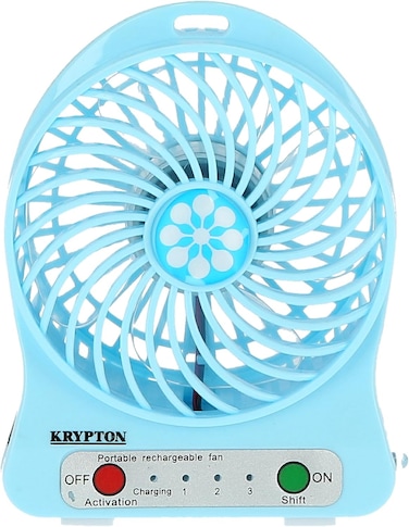 Krypton Mini Portable, USB Rechargeable Fan, Cooling Fan, Mini Handheld Fan, Quite For Office, Camping