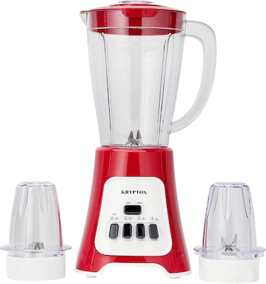 Krypton 3-In-1 Blender, 6 Speed Selection, 400W Motor, Knb6291, Stainless Steel Blade 1.5L Jar, 1 Grinder &amp; 1 Chopper, Can Blend Different Kind Of Fruits, Anti-Slip Free Design