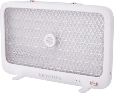 Krypton Rechargeable Mosquito Killer, Knbk6455, USB Powered Pest Or Bug Killer, 3500V Effective Elimination, 2-3 Hours Working And Charging, White