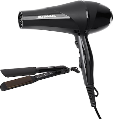 مجموعة تصفيف الشعر الاحترافية 2 في 1 - مجفف ومفرد الشعر OMHC4095، بسرعتين و3 مستويات لضبط درجة الحرارة من اولسين مارك