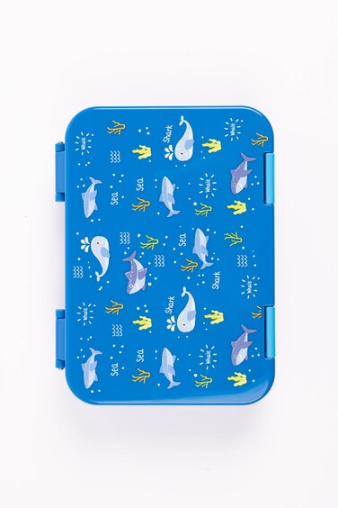 صندوق غداء بينتو للأطفال من كوكوبي - 6 أقسام، مانع للتسرب، خالي من مادة BPA، آمن للاستخدام في الميكروويف - أزرق