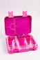 Cocobee-Bento Lunch Box, Bpa Free, Microwave Safe Removable Tray, 6 Adjustable Compartments, Leakproof, Lightweight, 22X15.5X5Cm, 1L, 3 Years+ - Dark Pink