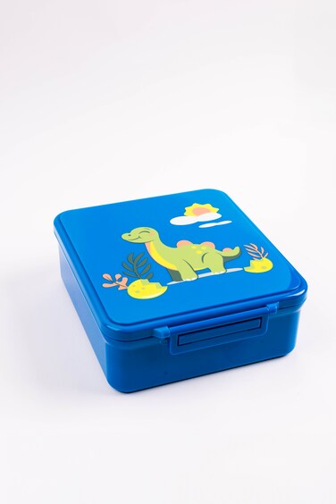 صندوق غداء كوكوبي دينو تريتان بينتو مع وعاء طعام، 4 أقسام، مقاوم للتسرب وآمن للاستخدام في الميكروويف، 1.87 لتر، خالي من مادة BPA - للأعمار من 3 سنوات فما فوق (أزرق)