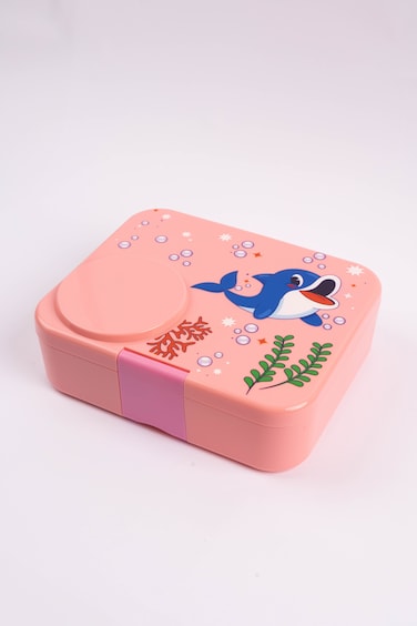 Cocobee Whale Bento Lunch Box with Food Jar &ndash; 4 Compartments, BPA-Free, Leakproof &amp; Odour-Free, 1.67L, 22x18x6.5cm &ndash; Pink (3 Years+)