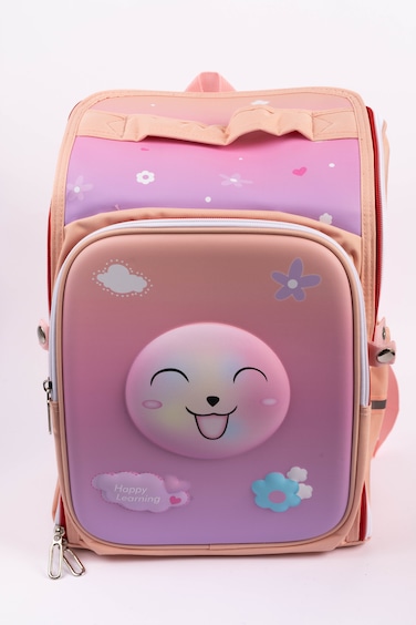 Cocobee - Cute Printed Backpack for Girls, 14.9 Inches, Adjustable Shoulder Strap - Pink