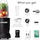 NutriBullet 900 Watts, 9 Piece Set, Multi-Function High Speed Blender, Mixer System With Nutrient Extractor, Smoothie Maker, NB-201, All Black