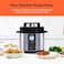 Nutricook Smart Pot 2 Prime 1000 Watts, 8 Appliances In 1, Pressure Cooker, Saute Pot, Slow Cooker, Rice Cooker, Cake Maker, Steamer, Yogurt Maker And Food Warmer, 6L, Brushed Stainless Steel