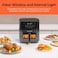 Nutricook Air Fryer 3 Vision With Clear Window And Internal Light, 5.7L, Air Fry, Roast, Bake, Dehydrate &amp; Reheat, 6 Presets, 1700 Watts, AF357V, Black