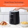Nutricook Air Fryer Mini, 1500 Watts, Digital Display, Tempered Glass Control Panel, 8 Preset Programs With Built-In Preheat Function, 3.3 Liters, Black