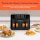Nutricook Air Fryer Duo 2 Vision With Clear Window And Internal Light, 8.5L Independent Controlled Dual Basket, Air Fry, Bake, Roast, Broil, Reheat &amp; Dehydrate, 6 Presets, 2400W, AFD185V, Black