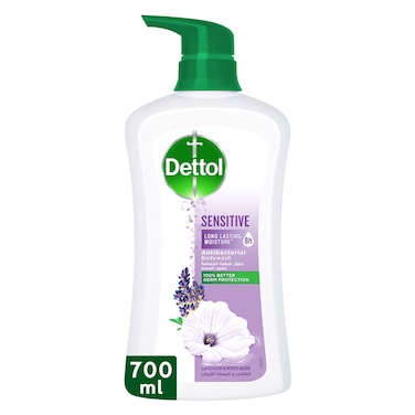 Dettol Sensitive Shower Gel &amp; Body Wash, Lavender &amp; White Musk Scent, 700ml