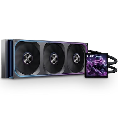ماجيستي - Majesty 360mm ARGB CPU Water Cooler   Customizable 3.9" IPS Display   Video & Graphics Display   Leak Proof Tubes   ARGB 3x120mm   Intel & AMD Fans   Black