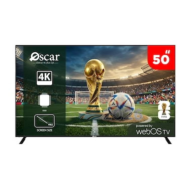 اوسكار شاشة تلفزيون 50 بوصة سمارت WebOs بدقة 4k – حامل جداري – OS50PW4KM