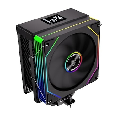 Majesty 6 Heat Pipes CPU Air Cooler With Digital Display, 120mm Hydraulic ARGB Fan, Low Noise 30dBA, 220W Heat Dissipation, Compatible With Intel LGA1700 &amp; AMD AM5 (Black)