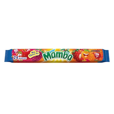 Mamba Candy, Delicious and Refreshing Mamba Fruit Chews, Pack of 6, 26.5g Each, Assorted Fruit Flavors, Contains 24 Pieces