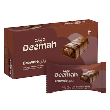 ديمه براوني كيك محشي بكريمة الشوكولاتة 37 جرام × 12