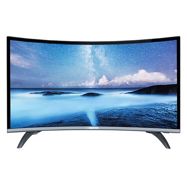 تلفزيون جيباس الذكي المنحني LED مقاس 32 بوصة - شاشة LED رفيعة، 3.5 مم، منفذ HDMI واحد ومنفذا USB عاليا الدقة، واي فاي، يدعم أندرويد مع فتحة بطاقة، متوافق مع يوتيوب، نتفليكس، وأمازون برايم، ضمان لمدة عام