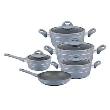 روي الفورد – طقم طهي مزور – 9 قطع – ألوان متنوعة (يتم الاختيار عشوائيًا)
