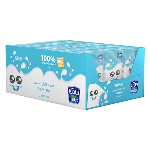 Nadec Full Fat Milk Long Life 125ml &times; 18