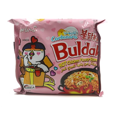 Samyang Buldak - Carbonara, Chicken Flavored Ramen Noodles With Cheese 130g