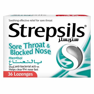 ستربسلز لالتهاب الحلق بالنعناع  36 حبة 