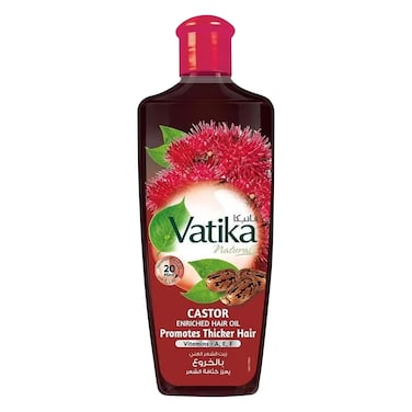 Vatik&auml; Castor Enriched Hair Oil &ndash; Promotes Thicker Hair &ndash; Vitamins A, E, F-300ml