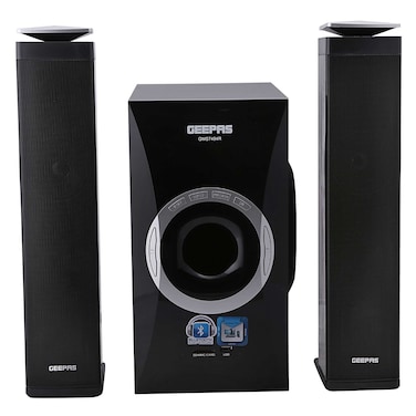 Geepas 2.1 - Channel Multimedia Home Theater System With Super Bass Hi-Fi Surround Sound - USB - Sd Card Reader - Remote Controller And Digital LED Display