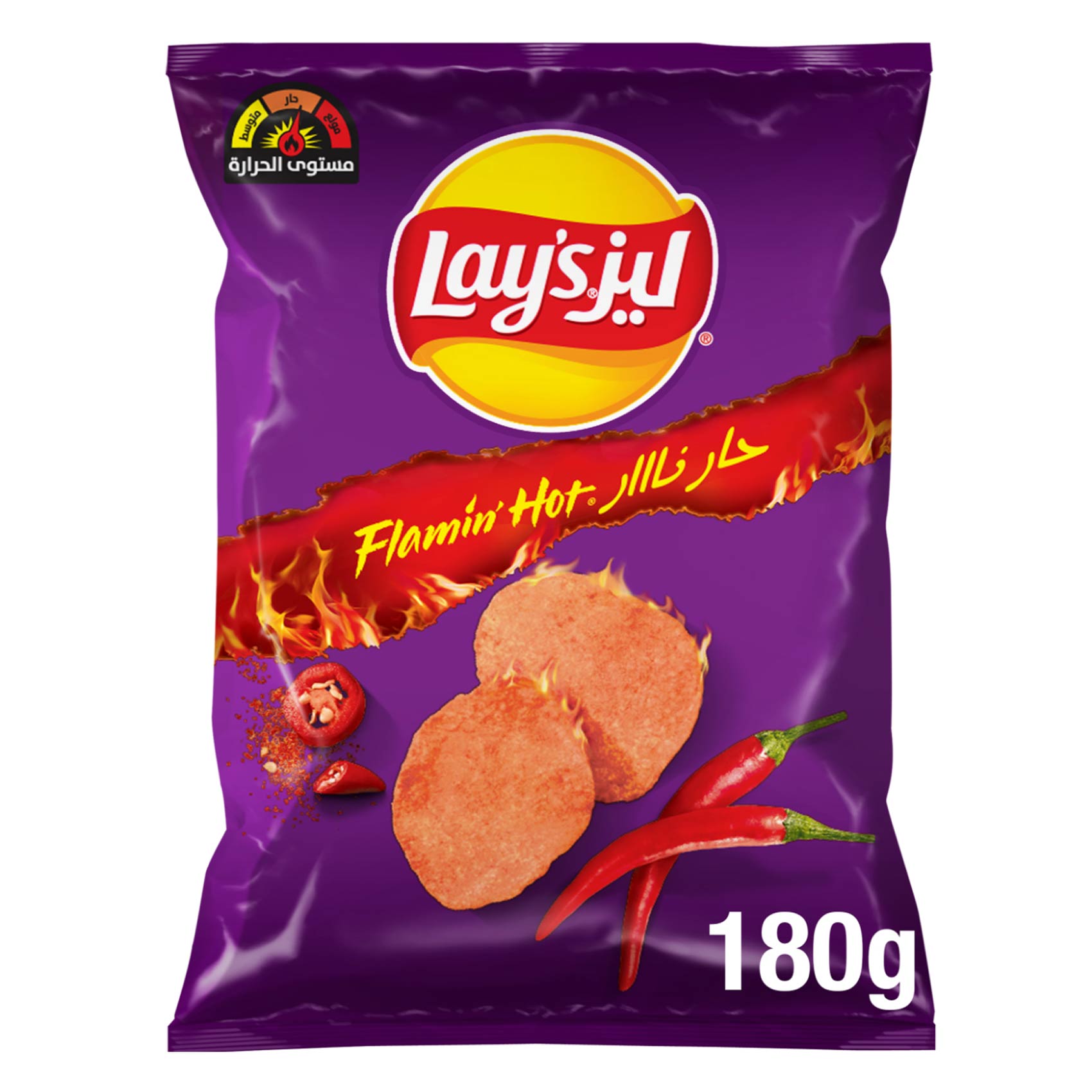 ليز شيبس حار نار 180 جرام