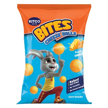 Kitco Bites Cheddar Cheese Corn Ball Snacks 16g