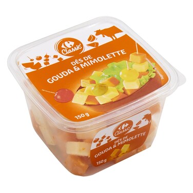 Carrefour Gouda &amp; Mimolette Cheese Cubes 150g