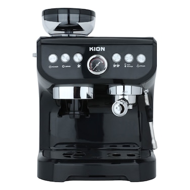 كيون ماكينة قهوة اسبريسو أسود 1450واط مع مطحنة