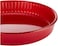 Borcam Glass Round Tray 1 Piece Red - 26cm Red