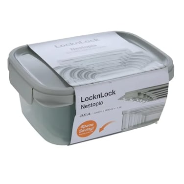 Locknlock Nestopia Set : Ltn320 (500ml)*1, 330 (920ml)*1, 340 (1.6L)*1