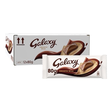 جالكسي شوكولاتة مع حليب 80 جرام × 12