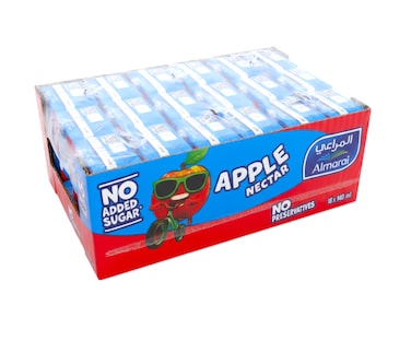  المراعي نكتار التفاح – بدون سكر مضاف – بدون مواد حافظة - 140 مل عبوة من  18 حبة