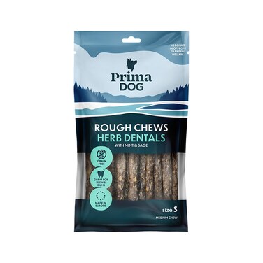 PrimaDog Rough Chews Dental Herb Chew Stick for Small Dog - 100 g