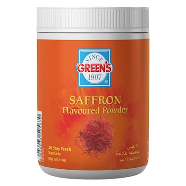 جرينز مسحوق نكهة الزعفران 60 جرام
