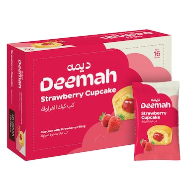 ديمه كب كيك فراولة 27 جرام × 12