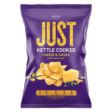 Kitco Kettle Cooked Cheese And Chives Chips 150g