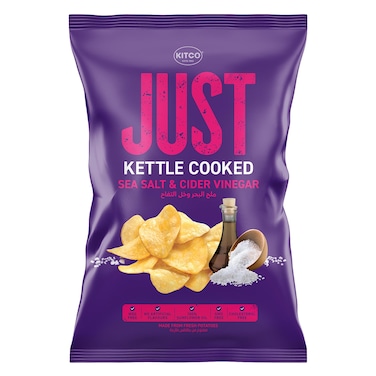 Kitco Kettle Cooked Sea Salt Cider Vinegar Chips 150g