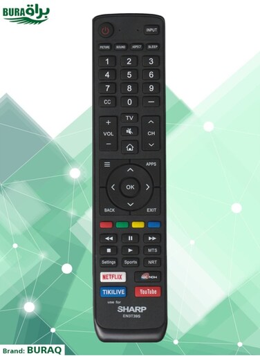 Sharp TV Remote Control EN3T39S Replacement Remote Control Use For Sharp LCD LED Smart TV Sharp Smart TV 4K UHD