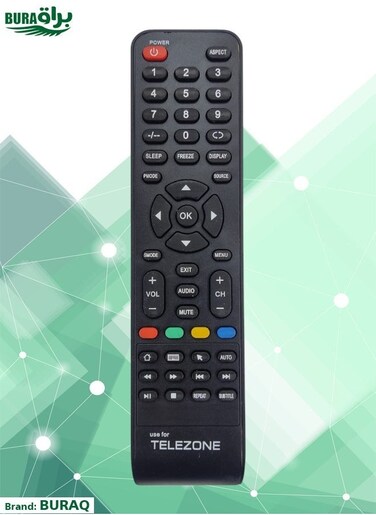 Telezone TV Remote - Replacement Remote Control Compatible For TELEZONE Smart LCD LED TVs - Black