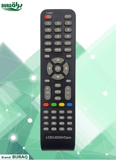 GVC Pro Smart TV Remote - Replacement Remote Control Compatible For GVC Pro Smart LCD LED TVs - Black